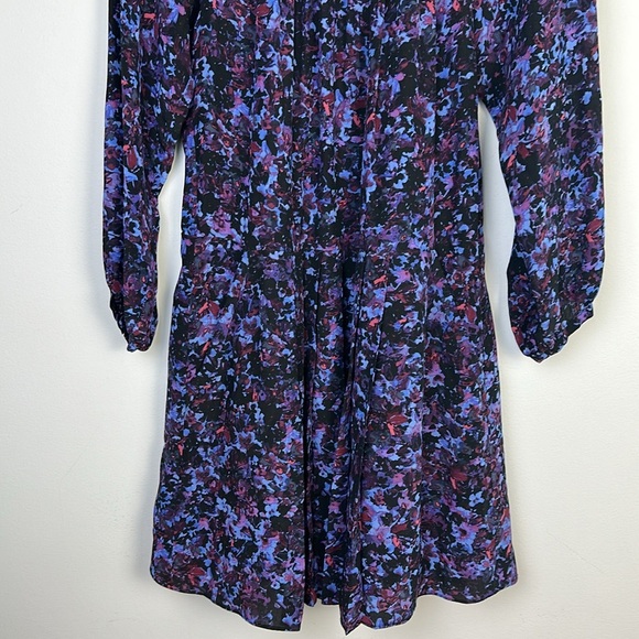 Rebecca Taylor Silk Long Sleeve Dress Size 0 Pockets - Picture 4 of 16